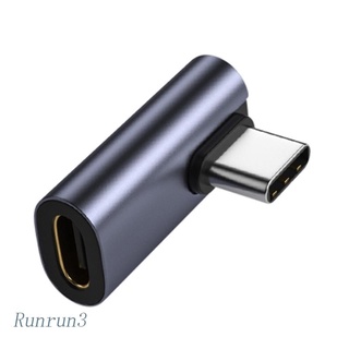 Runny อะแดปเตอร์ชาร์จ USB C มุมขวา 90 องศา Type-C ตัวผู้ เป็นตัวเมีย รองรับ USB-C 3.1