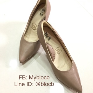 รองเท้าหนังแกะ Bloc B. Serena 3 นิ้ว สี ovaltine brown