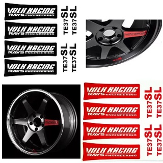 สติกเกอร์ติดก้านแม็ก RAYS Racing VOLK TE37 ราคาต่อ 1ชุด ติดได้ 4 ล้อ