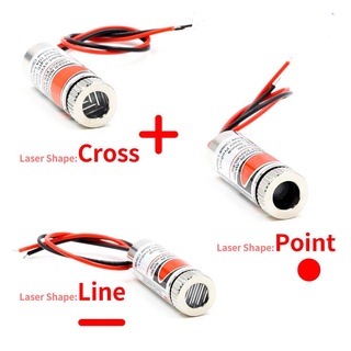 ลดกระหน่ํา โมดูลเลนส์กระจก 650nm 5mW Red Point Line Cross Laser