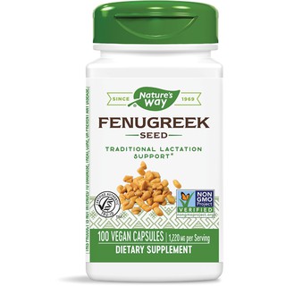 Natures Way Fenugreek Seed 1220 mg 100 Vegetarian Capsules