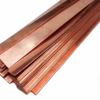 บาร์ทองแดงบริสุทธิ์ 99% T2 Cu Metal Copper Bar Plate 2x10x250 มม. DIY CNC 1 ชิ้น