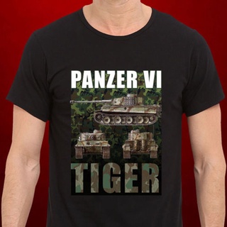 เสื้อยืดครอปเสื้อยืด ลาย Panzer VI German Tiger Tank WWII สําหรับผู้ชายS-5XL