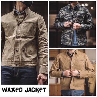 เสื้อ Waxed Jacket แจ็คเก็ตผิวเคลือบขี้ผึ้ง วินเทจ (พรีสุดคุ้ม)