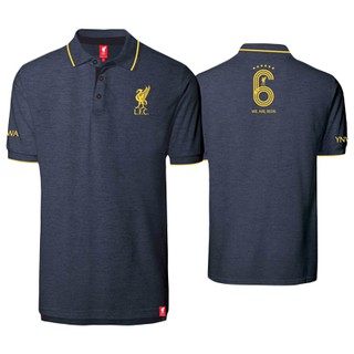 เช็คไซด์ก่อนสั่งซื้้อ !!!!!   เสื้อโปโลลิเวอร์พูล ลิขสิทธิ์แท้ LFC-PL-050  (DKGRAY) สีเทาเข้ม