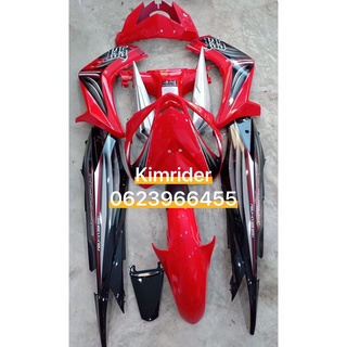 ชุดสี เฟรม สปาร์ค 135 Yamaha spark 135 สีแดงดำ ยามาฮ่า จำนวน 11 ชิ้น รถปี 2008