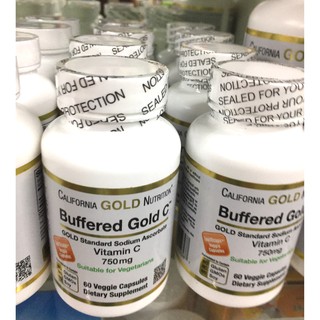 วิตามินซี Buffered Vitamin C 750mg Gold C (California Gold Nutrition) Vitamin C แบบ 60 และ 240 แคปซูล