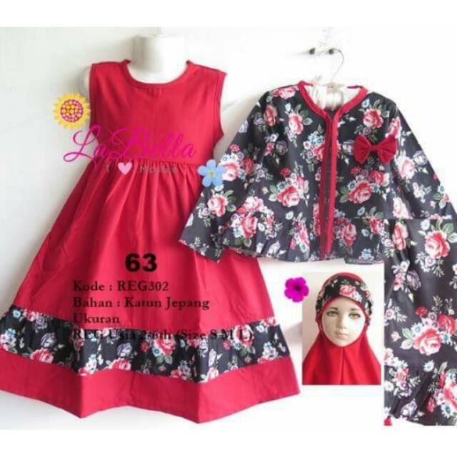 Merah Gamis Labella Reg 302 no. 63 สีแดง