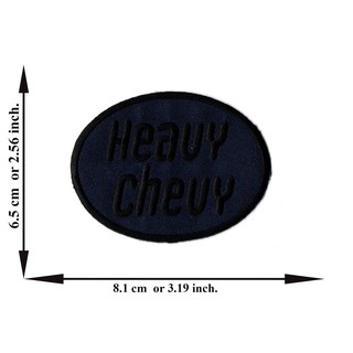 ตัดรีด ตัวรีดติดเสื้อ อาร์มปัก ติดเสื้อปัก ปักเสื้อ DIYลาย Heavy chevyพื้นดำ