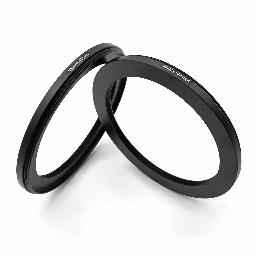 2 pieces Step Up Step Down Ring Filter Adapter Ring with a Lens