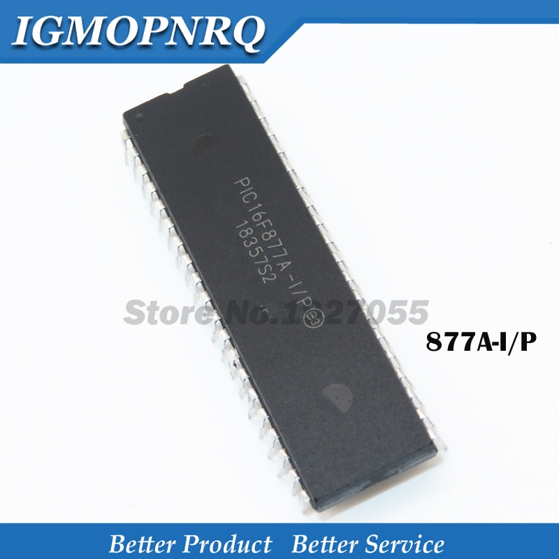 2pcs/free shipping  PIC16F877A-I/P PIC16F877A 16F877A DIP-40 16f877 Enhanced Flash Microcontrollers 