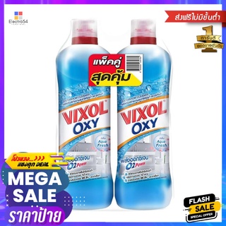 น้ำยาทำความสะอาดห้องน้ำ VIXOL OXY BLUE 700 มล. แพ็กคู่ AQUA FRESHBATHROOM CLEANER VIXOL OXY BLUE 700ML AQUA FRESH PACK2