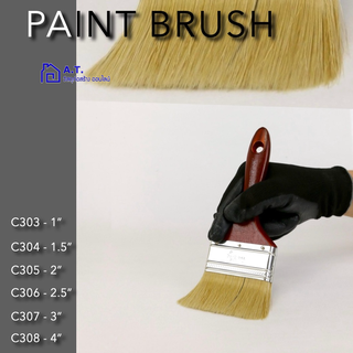 AT INDY Paint Brush แปรงทาสี ด้ามไม้ ขนสัตว์ ทาได้ทั้งสีน้ำมัน สีน้ำ Series 300