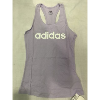 Adidas เสื้อกล้าม Essentials Linear ผู้หญิง สีม่วง