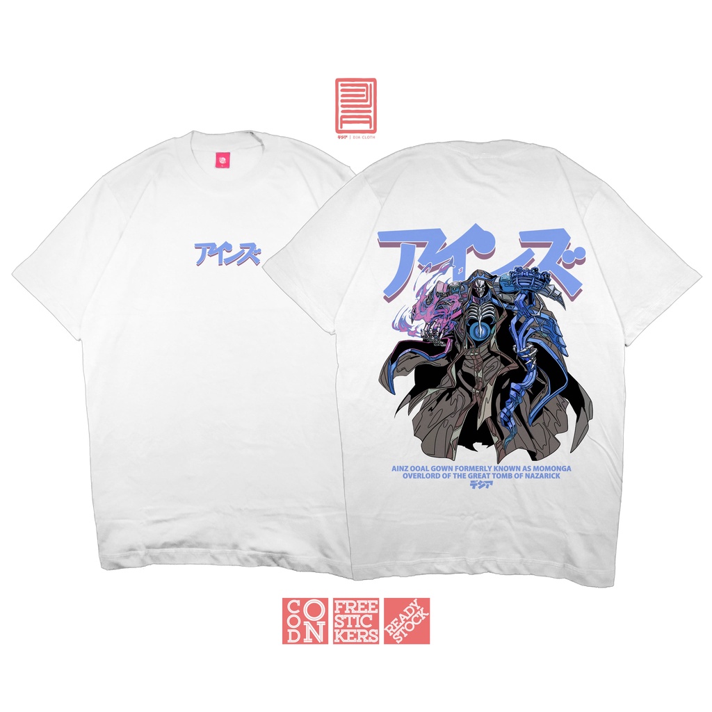 AINZ OOAL GOWN MOOMONGA OVERLORD ญี่ปุ่นญี่ปุ่น ANIME MANGA เสื้อยืด DJA ผ้า