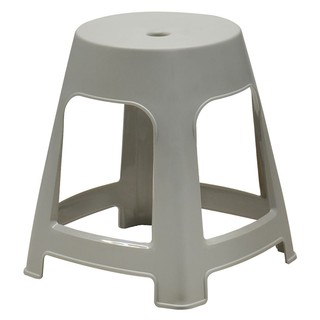 Chair table PLASTIC STOOL SPRING SMART 41X41X45.5CM GRAY Outdoor furniture Garden decoration accessories โต๊ะ เก้าอี้ เก