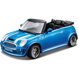 รถโมเดล bburago 18-43041 Mini cooper s cabriolet ประตูรถเปิดได้ สเกล 1:32