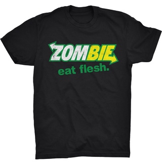 [COD]เสื้อยืด พิมพ์ลาย ZOMBIE Eat Flesh Subway The Walking Dead Resident Evil Halloween Walkers สําหรับผู้ชาย 632585S-5X