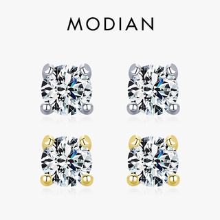 Modian Moissanite ต่างหูสตั๊ด เงินแท้ 925 ประดับพลอยโมเดียน D สีใส ขนาดเล็ก เครื่องประดับ สําหรับผู้หญิง งานแต่งงาน