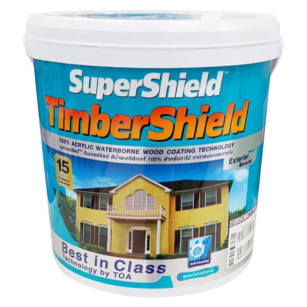 สีน้ำทาไม้ TOA TIMBERSHIELD BASE B เนียน 1/4 แกลลอน สำหรับใช้ทาพื้นผิวไม้ภายนอกและภายในที่ขับลายไม้ใ