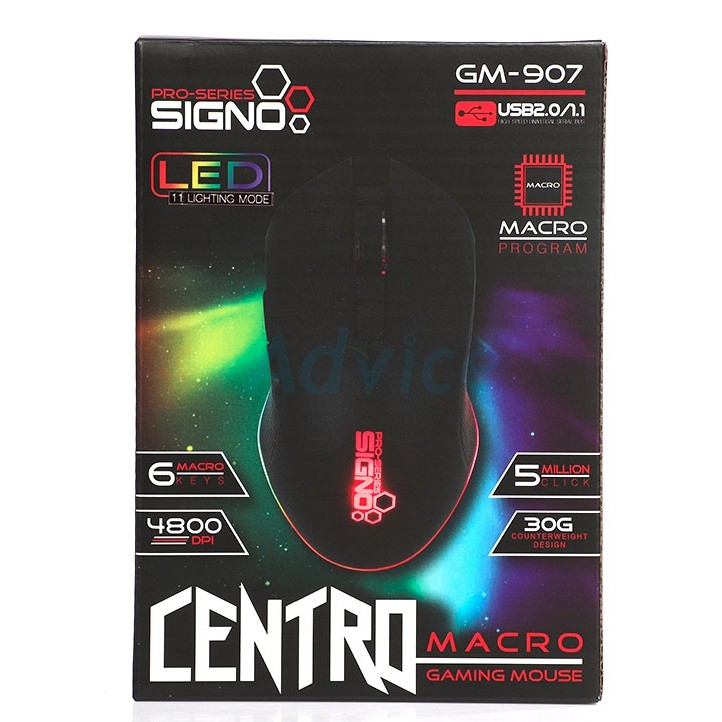 OPTICAL MOUSE SIGNO GM-907 CENTRO GAMING