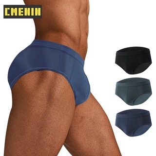 CMENIN 1Pcs Nylon Mesh Splice Hip Raise Underwear Men Jockstrap U Convex Briefs Mens Underpants Man S-XXL CM808