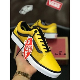 Vans(หนัง)สีเหลือง,สีขาว/มีบริการเก็บเงินปลายทาง