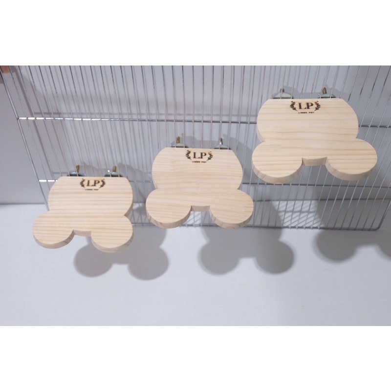 LP142 ชั้นปีนสัตว์เลี้ยง ยึดกรง ติดกรง ตกแต่งกรง สำหรับสัตว์เล็กเช่น ชินชิล่า กระรอก ทำจากไม้สนคัดเกรดA สวยงาม มินิมอล