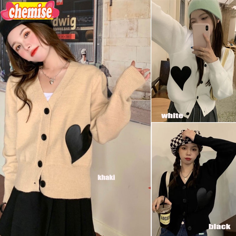 Chemisegrace 20022 พร้อมส่ง เสื้อคลุมคาร์ดิแกน เสื้อคลุมไหมพรมแขายาว พดีสวมใส่สบาย