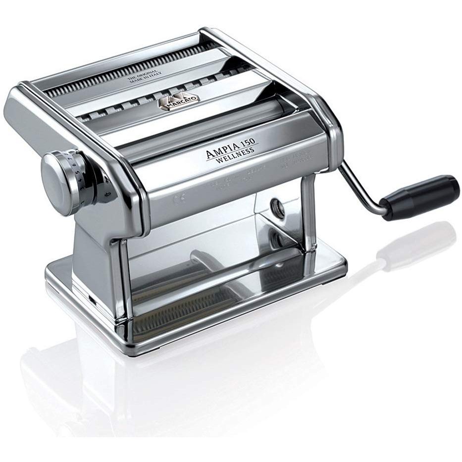 เครื่องทำพาสต้า Marcato Ampia 150 Classic Manual Pasta Machine with Puff, Fettuccine and Tagliolini 