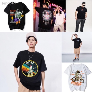 ۩◕(M/L/XL) เสื้อยืดขนาดใหญ่สำหรับผู้ชายสำหรับผู้หญิง NASA Graphic พิมพ์ baju t เสื้อ lelaki