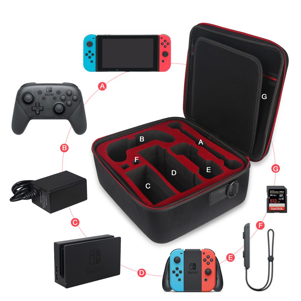 Game Accessory Set Bag Switch Game Storage Bag For Travel Carrying Bag