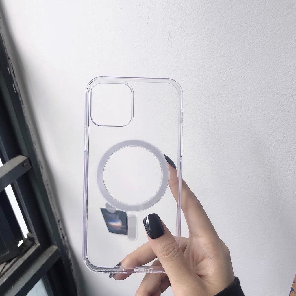เคสไอโฟน MagSafe แบบใส รองรับการชาร์จแบบไร้สาย + กันกระแทกได้