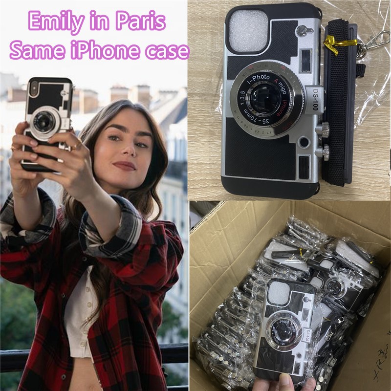 Emily IN Paris 3d Design Retroกล้องสําหรับIphone Para O Iphone 17 12 11 Pro Max 12mini 13 13pro Xrปล
