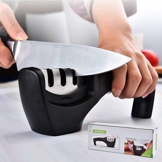 แท่นลับมีด ที่ลับมีด ที่ลับกรรไกร อุปกรณ์ลับของมี หินลับมีด 3in1 ลับได้คมมาก Knife Sharpene