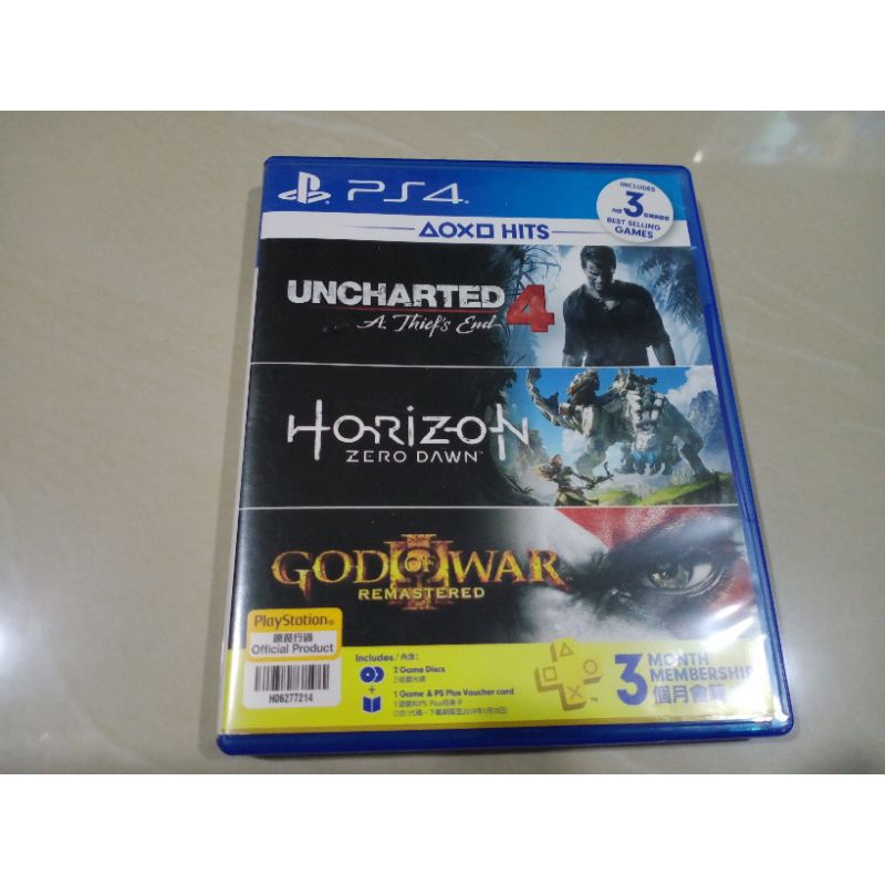 แผ่น PS4 มือสอง Uncharted 4 + Horizon Zero Dawn