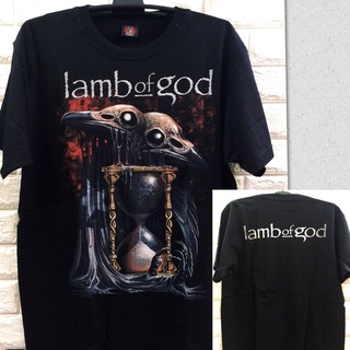 Lint9 {พร้อมส่ง เสื้อยืดแขนสั้นลําลอง ผ้าฝ้าย 100% พิมพ์ลายวงร็อค Lamb Of God พลัสไซซ์ XS-6XL สําหรับผู้ชาย ของขวัญวันเก