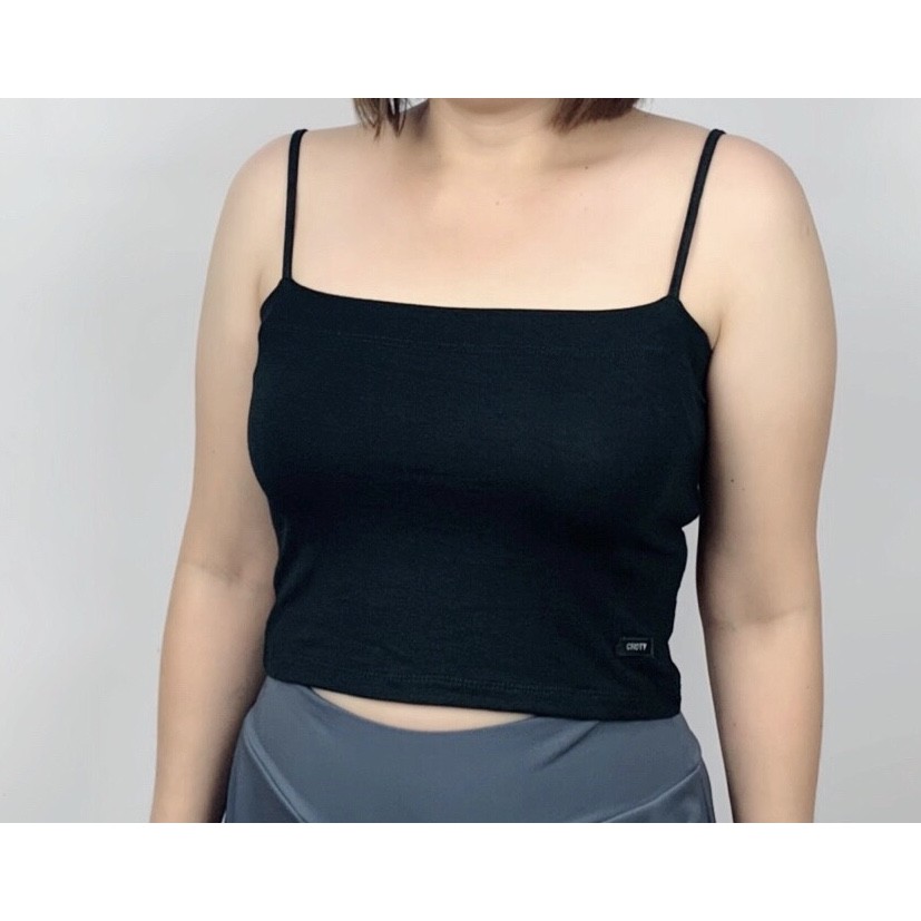 🔥 ( ½ ตัดกลาง ไซส์ L ) 🔥สายเดี่ยวครอป แบรนด์ CHOTYSHOP สินค้าผลิตในไทย RB.C สาวอวบ พลัสไซส์ ไซส์ใหญ่