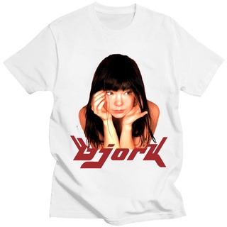 [S-5XL] เสื้อยืดแขนสั้น ผ้าฝ้าย พิมพ์ลายอัลบั้มเพลง Singer Bjork ยุค 90s โอเวอร์ไซซ์ แนวสตรีท แฟชั่นฤดูร้อน สําหรับผู้ชา