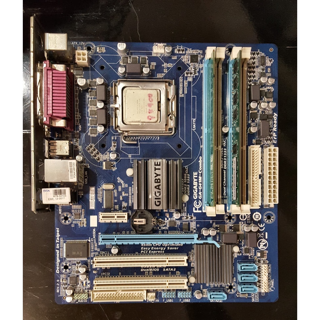 เมนบอร์ด GIGABYTE GA-G41M-Combo DDR3-DDR2 memory speed 4ช่องlga775 แถมram4g+cpu9400q #2