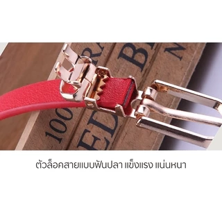 SEABLUES-เข็มขัดหนังพียู เข็มขัดแฟชั่น ใส่ไปทำงานก็ได้ รุ่น KP-648 พร้อมส่งจากไทย