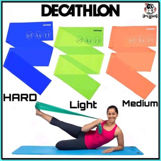 💥ถูกที่สุด ยางยืดออกกำลังกาย แผ่นยางพิลาทิส Elastic Band ยี่ห้อ Decathlon💥