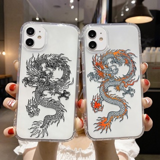 เคสโทรศัพท์มือถือแบบนิ่ม TPU ใส ลายมังกร สําหรับ Vivo V17 Case Y91 Y11 2019 Y12S S1 Pro Y53S V20 SE Y3 Y15 Y12 Y20 Y75S Y73 Y79 V7 Plus Y90 Y33S Y21S Y19 Y50 Y30 Y70 Y71 Y31 Y51A V15