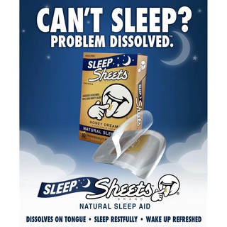 ผลิตภัณฑ์เสริมอาหาร ช่วยให้นอนหลับอย่างเป็นธรรมชาติ Sheets Natural Sleep Aid Strips