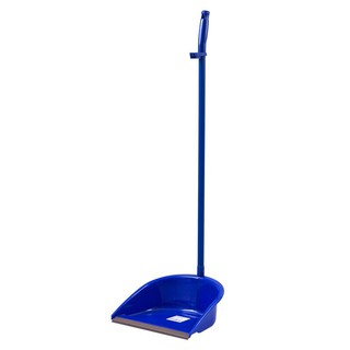 ที่โกยผงพลาสติกพร้อมจับยึดไม้กวาด สีน้ำเงิน NCL Plastic dustpan with broom handle, NCL blue