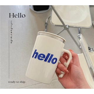 แก้วพกพา hello ใช้เก็บความเย็น ความร้อนได้ สไตล์มินิมอล