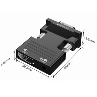 อะแดปเตอร์แปลงสายเคเบิลดิจิทัล HDMI เป็น VGA 1080P สําหรับ Xbox PS4 PC แล็ปท็อป กล่องทีวี เป็นโปรเจคเตอร์ HDTV