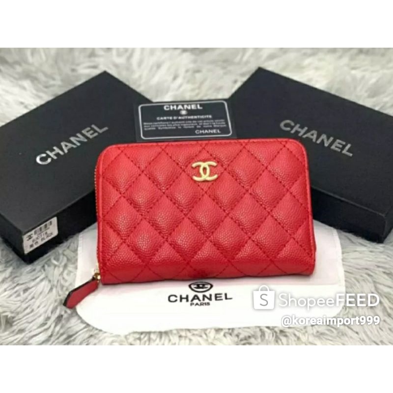 Chanel Cavier Zippy Medium Wallet