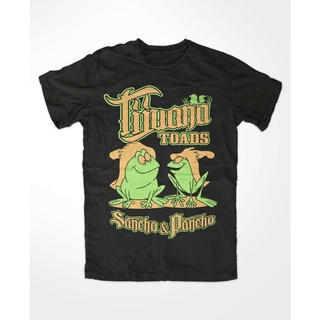 คอลูกเรือเสื้อยืดคอกลมขายดี เสื้อยืด พิมพ์ลายกบ Tijuana Toads FROGS Fun Sancho pancho Oldschool TV- show title FPfiij26M