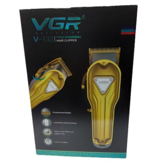 ปัตตาเลื่ยนตัดผมไร้สาย VGR133 ปัตตาเลื่ยนตัดผมแบบไร้สายตัดผมเด็กและผู้ใหญ่ สีทอง